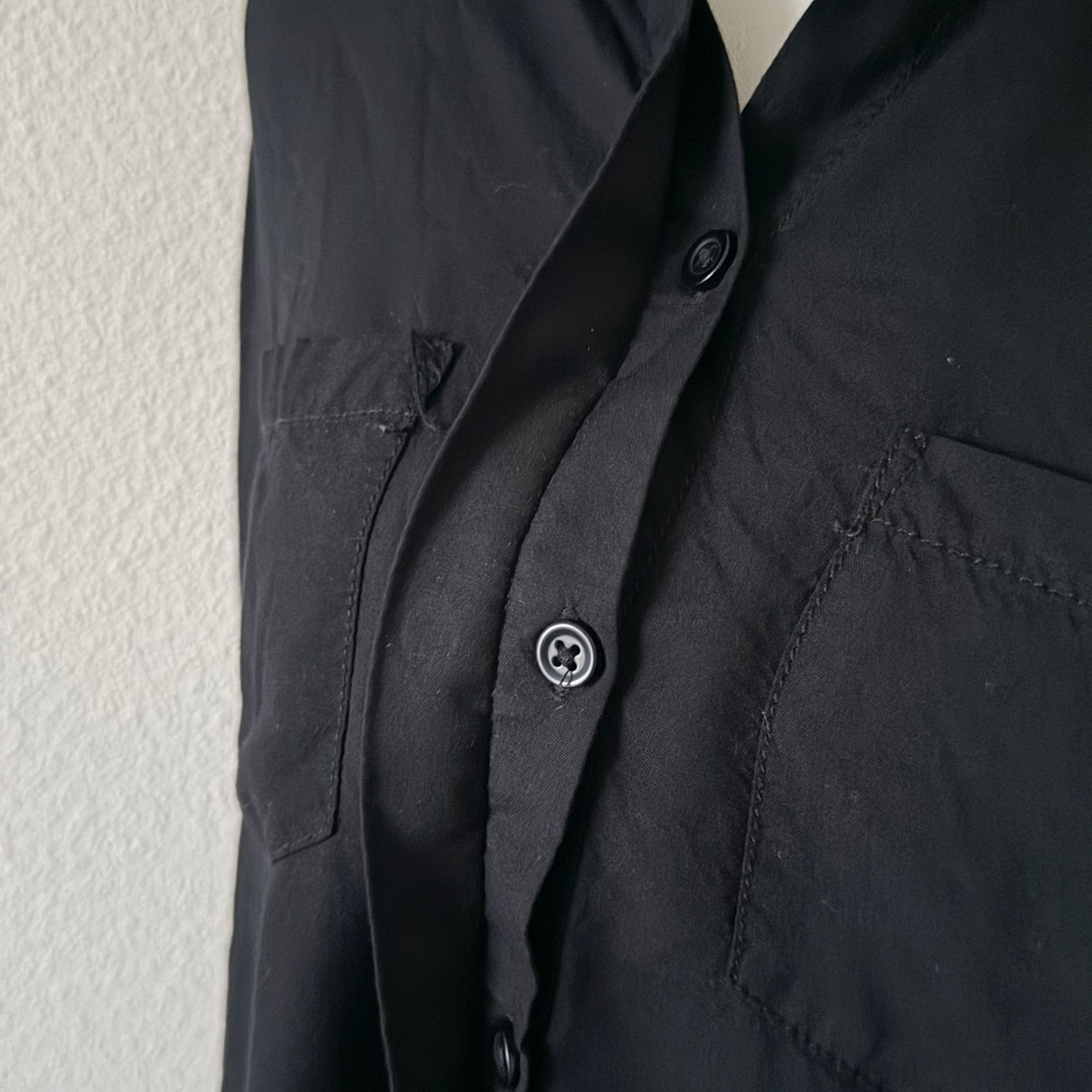 Beachlunchlounge Black Button Down Split Tail Shi… - image 3